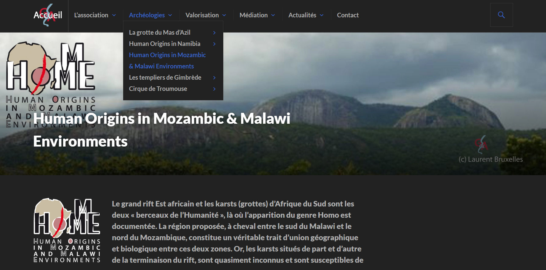 lien web vers le site Grottes&Archéologies