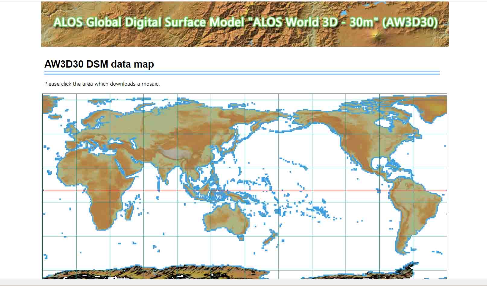 AW3D30 DSM data map