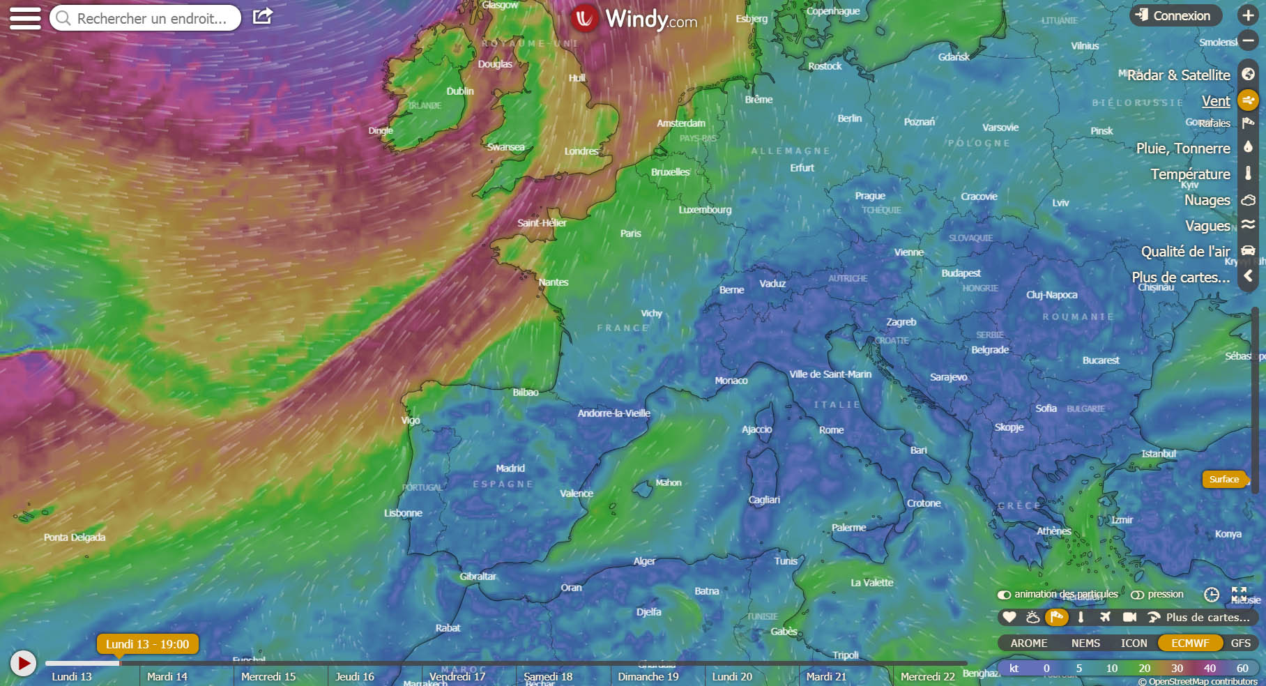 Tempêtes et vents